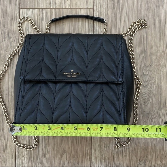 Kate Spade Brayden Briar Lane Quilted Black Leather Backpack Crossbody EUC $498 - Picture 15 of 16